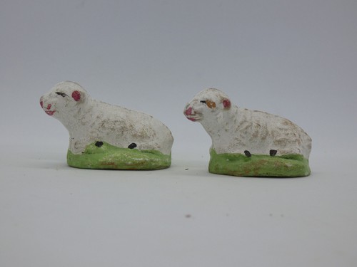 Santon moutons couchés - ,