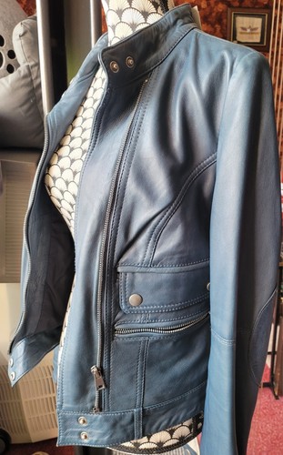 Veste cuir véritable - en,
