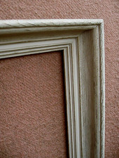 Beau grand cadre patiné des années 1960 - feuillure : 60 x 43 cm