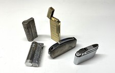 5 Briquets anciens Gaz et essence Silvert Match, Imco Junior ,Old lighter French