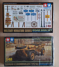 Maquette Tamiya 1/48 Schwimvagen & Road Sign Set Boites neuves