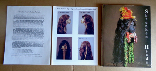 Signed shrunken heads tsantsa - signed,
