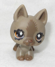LITTLEST PET SHOP PETSHOP LPS #491 HASBRO PUPPY DOG GERMAN SHEPHERD DOG BROWN