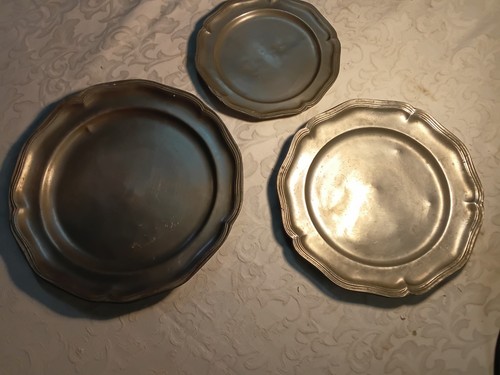Lot assiettes anciennes - 3, en