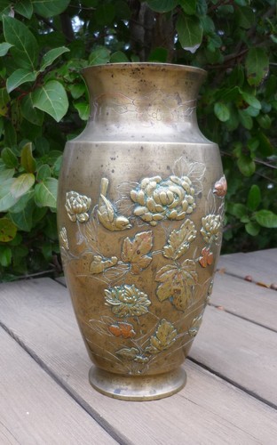 Vase japonisant bronze à - vase, en