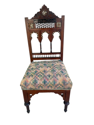 Fauteuil syrien ancien bois - fauteuil,