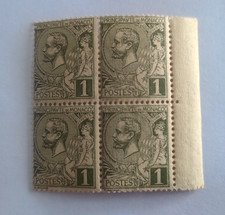 bloc de 4 Monaco 1891 , Timbre