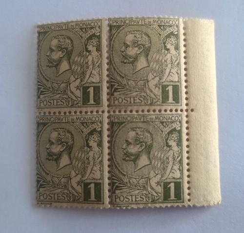 Bloc monaco 1891 - bloc, timbre