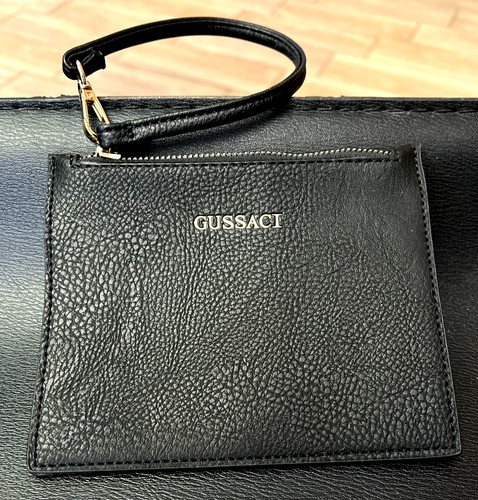 Gussaci handbag wristlet - handbag, black