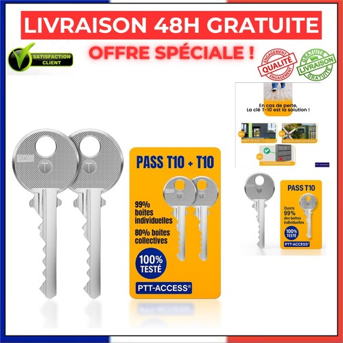 Clés pass ptt t10 lot - de, 2