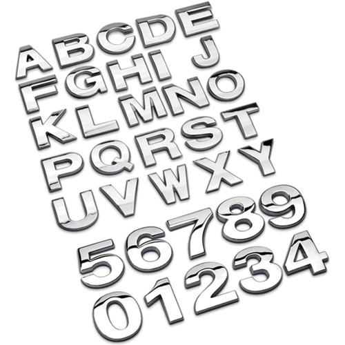 Lettres métal adhésives - lettres,