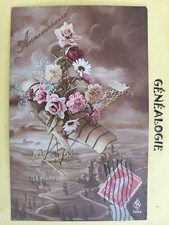 Old postcard fantasy birthday