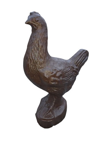 Statue poule fonte - statue, en