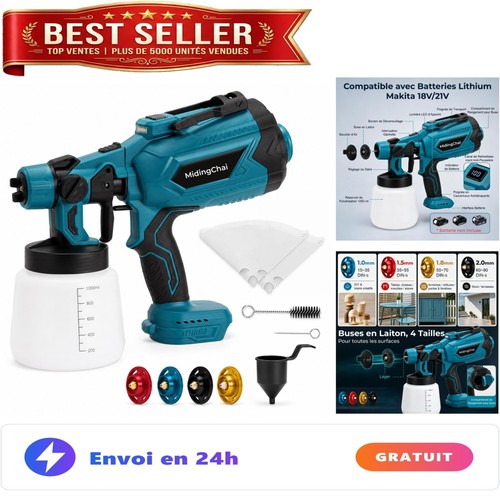 Pistolet peinture sans - , fil