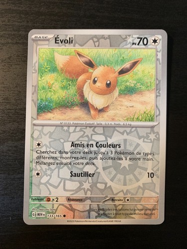 Carte pokémon reverse - reverse, evoli