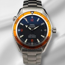 Omega Montre Pour Homme Seamaster Planet Ocean 42Mm Lunette Orange Acier 2208.50