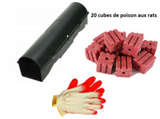 Station d'empoisonnement aux rats 20 gants de cheville  livraison gratuite
