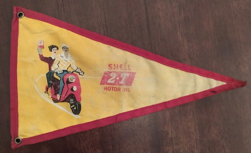 Ancien fanion tissu scooter - fanion,