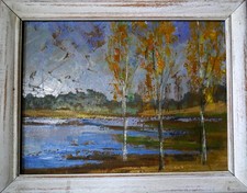 Oil Painting Signed Geneviève Trihan Gold Medal Lyon Flood
