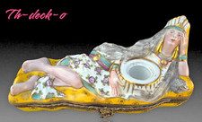 INDIAN INKWELL BOX PORCELAIN PARIS ART DECO 1930 INKWELL BOX ALADDIN?