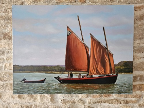 Tableau huile sur toile - sur,