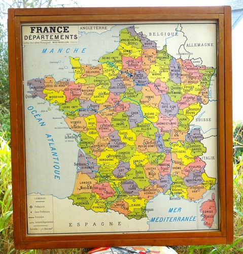 Ancienne carte géographie - ancienne,