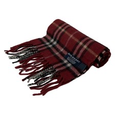 Auth Burberry LONDON - Bordeaux Black Multi Cashmere Scarf