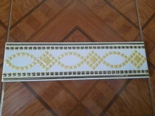 Set De 3 - 30.5cm x 7.6cm Tuile Bordure Vieux Antique Vintage 1990s Céramique