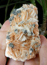 Cubes Galène & Cerussite sur Baryte Mibladen 8.5x4cm Maroc cérusite barytine UV