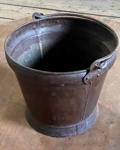 Ancien seau zinc tôle - ancien,
