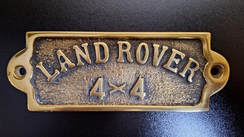 Plaque bronze land rover - en, "land