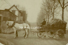 Wooden transport horse car circa 1905 horse photo card