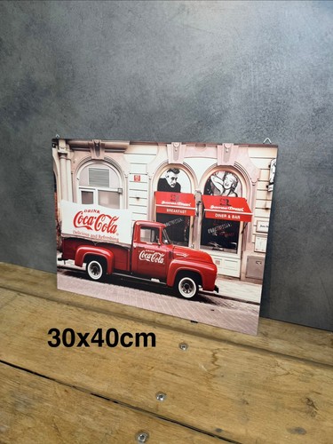 Plaque métal logo coca cola - plaque,