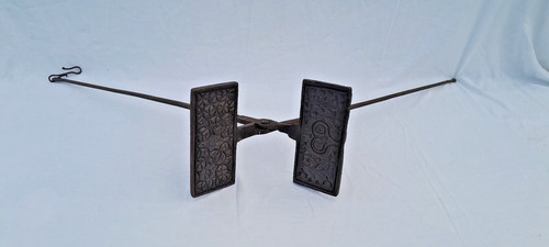 Outil ancien gaufrier fer - gaufrier,