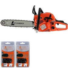 Tronçonneuse thermique 62 cm3, 3.5 CV, guide 40 cm, 2 chaînes