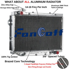 4 Core Radiator for 90-98 Toyota Landcruiser 80 Series HDJ80 HZJ80 1HZ 1HDT 4.2L