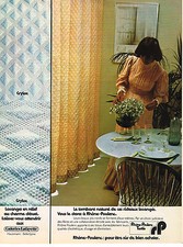 1975 ADVERTISING RHONE-POULENC Veiling Curtains
