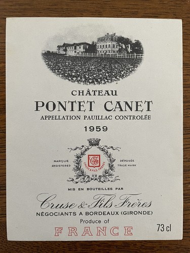 étiquette château pontet - Étiquette,