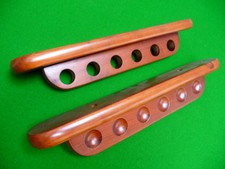 Porte queue billard portes queues mural 6 trous merisier