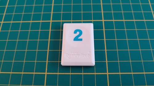 Tuile chiffre deux bleu - tuile,
