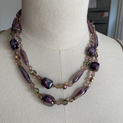 Collier perles verre - perles,