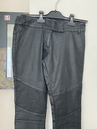 Pantalon effet cuir motard - pantalon,