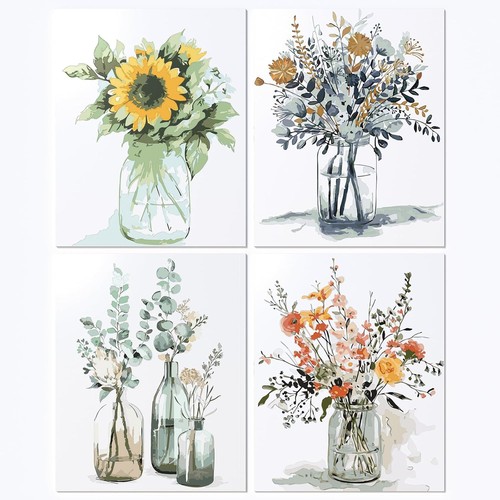 Peinture par numéros fleurs - par,