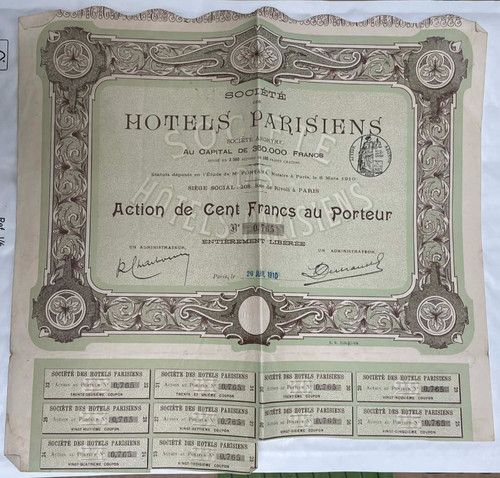 Vieux papier bon porteur - vieux,