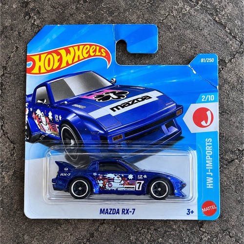 Hot wheels mazda bleu - mazda, rx-7
