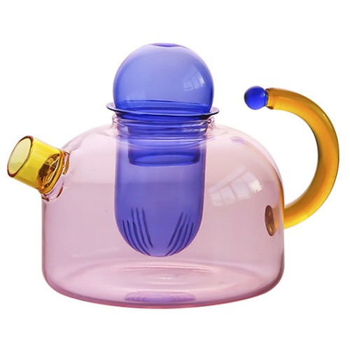 Théière verre coloré de - théière, en