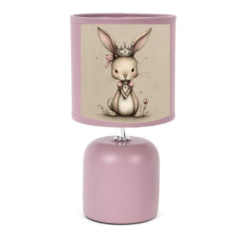 Lampe chevet rose lapin - chevet,
