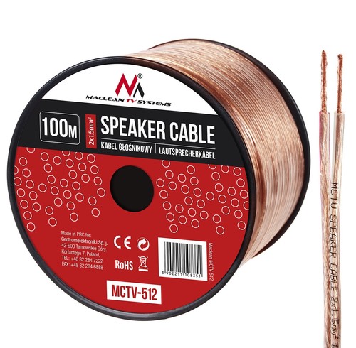 Câble haut parleur 5mm 2 - câble, 2*1.5mm