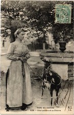 Old postcard Laitiere et sa goat Folklore (1392514)
