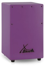 Petit Cajon Batterie a Main pour Enfant Débutant Cordes Accordables Violet 36cm